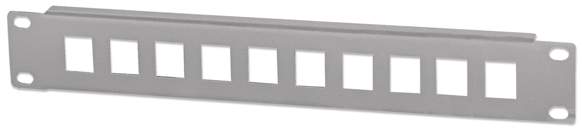 10" 10-Port Blank Patch Panel, 1U Image 1