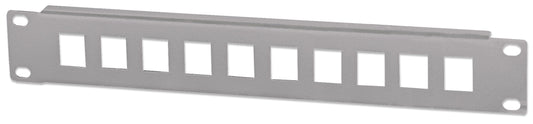 10" 10-Port Blank Patch Panel, 1U Image 1
