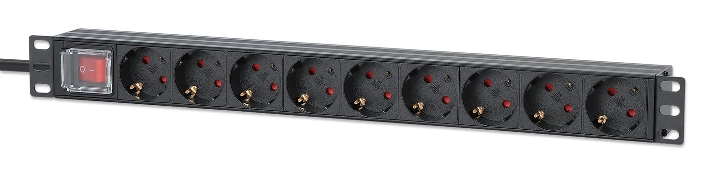 19" 1U Rackmount 9-Output Power Distribution Unit (PDU) Image 1