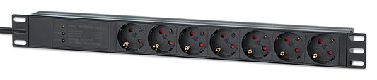 19" 1U Rackmount 7-Output Power Distribution Unit (PDU) / Surge Protector Image 1