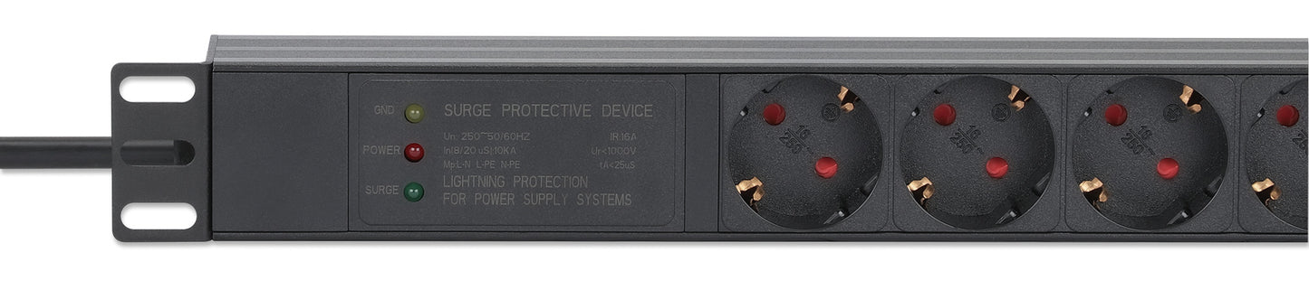 19" 1U Rackmount 7-Output Power Distribution Unit (PDU) / Surge Protector Image 5
