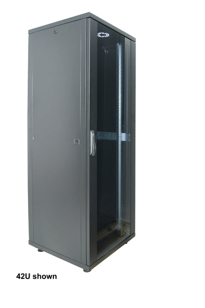 19" Network Cabinet, Basic Line, 22U, 800 (D) x 600 (W) mm, Black Image 3
