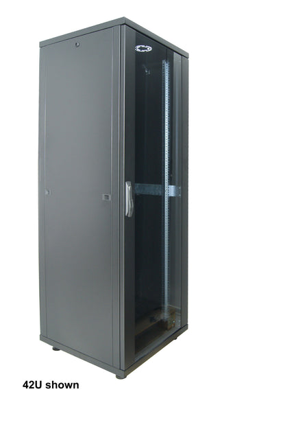 Basic 19" Network Cabinet, 32U, 800 (D) x 600 (W) x 1588 (H) mm, Black Image 3