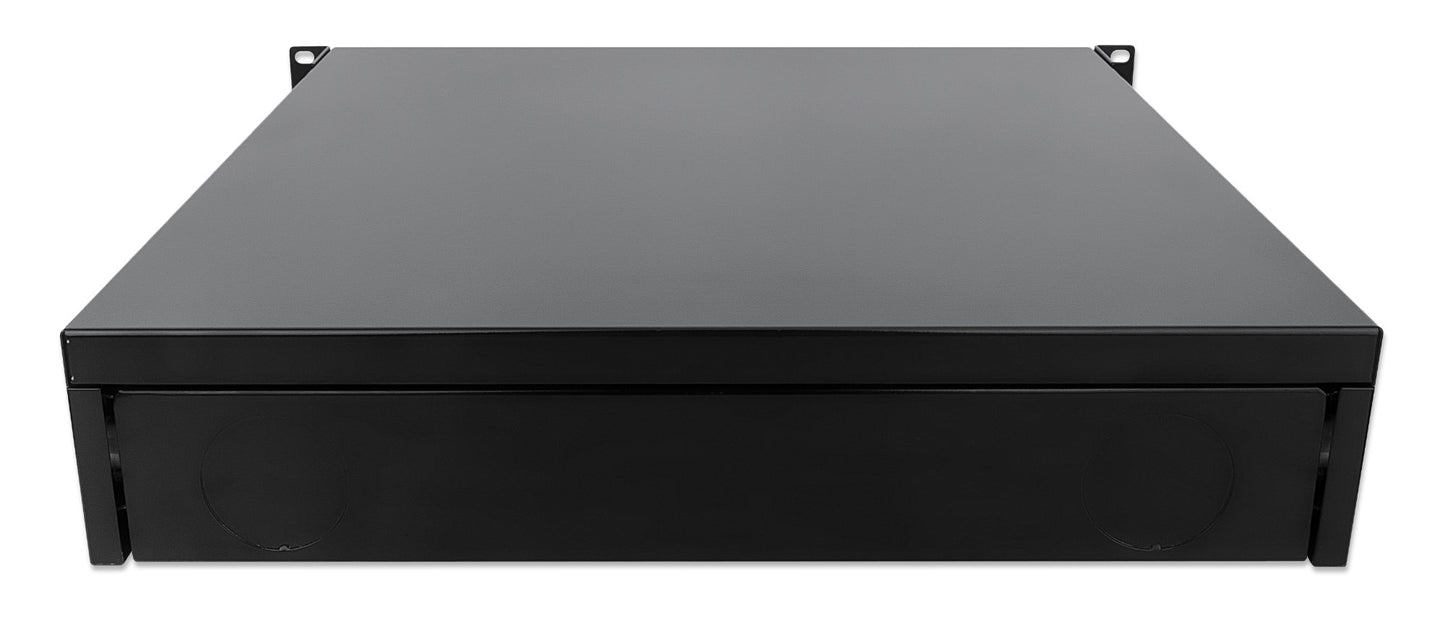 19" Storage Drawer Shelf, 2U, 466 mm Depth, Black Image 4
