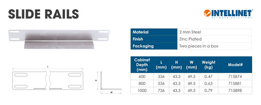 Slide Rails for 19" Cabinets Image 2