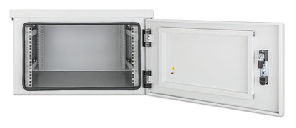 6U Industrial IP55 19" Wall Mount Cabinet with Integrated Fans, Gray Image 5