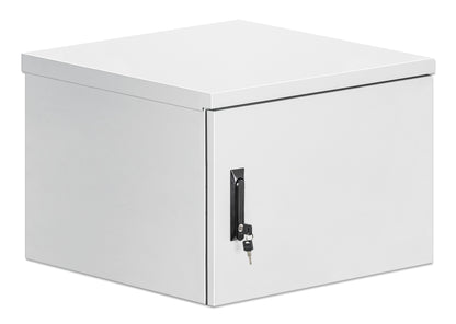 9U Industrial IP55 19" Wall Mount Cabinet with Integrated Fans, Gray Image 2