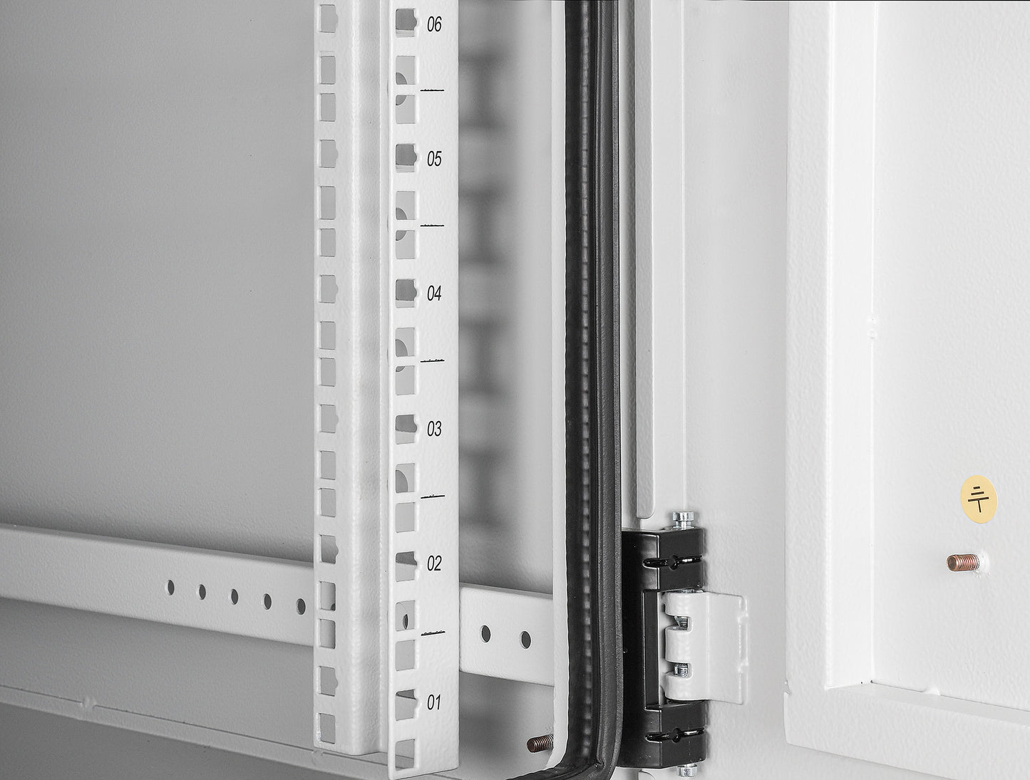 9U Industrial IP55 19" Wall Mount Cabinet with Integrated Fans, Gray Image 6