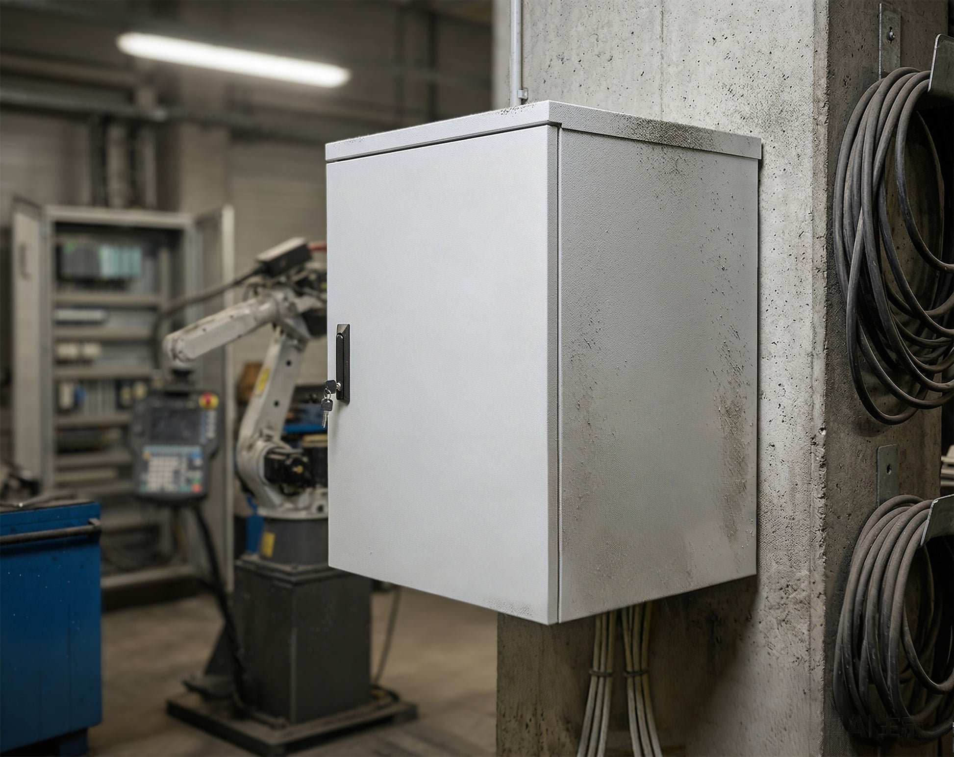 Industrial IP55 19" Wall Mount Cabinet with Integrated Fans, 18U Image 10