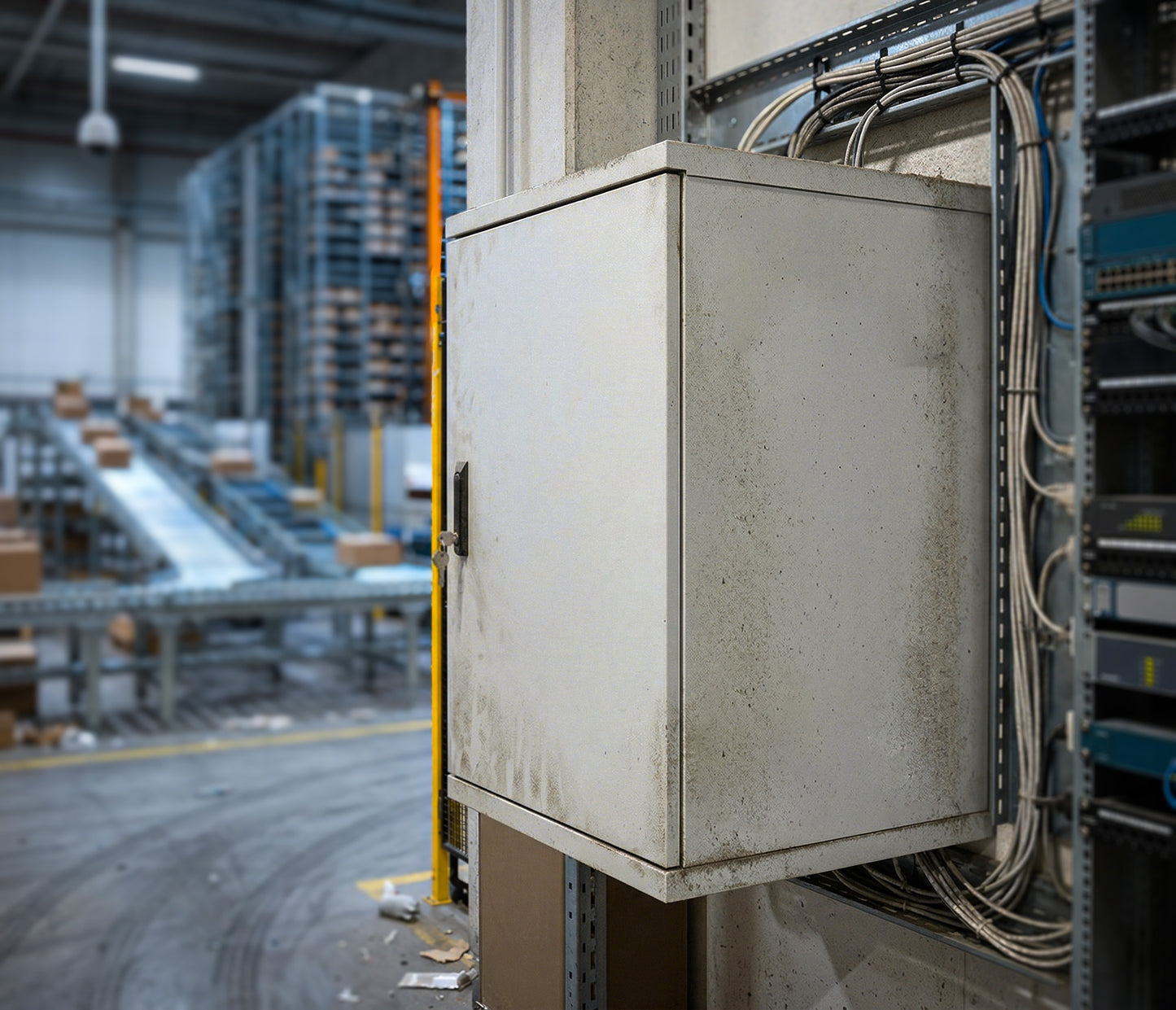 Industrial IP55 19" Wall Mount Cabinet with Integrated Fans, 18U Image 11