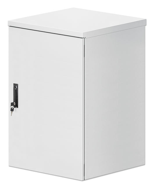 18U Industrial IP55 19" Wall Mount Cabinet with Integrated Fans, Gray Image 1