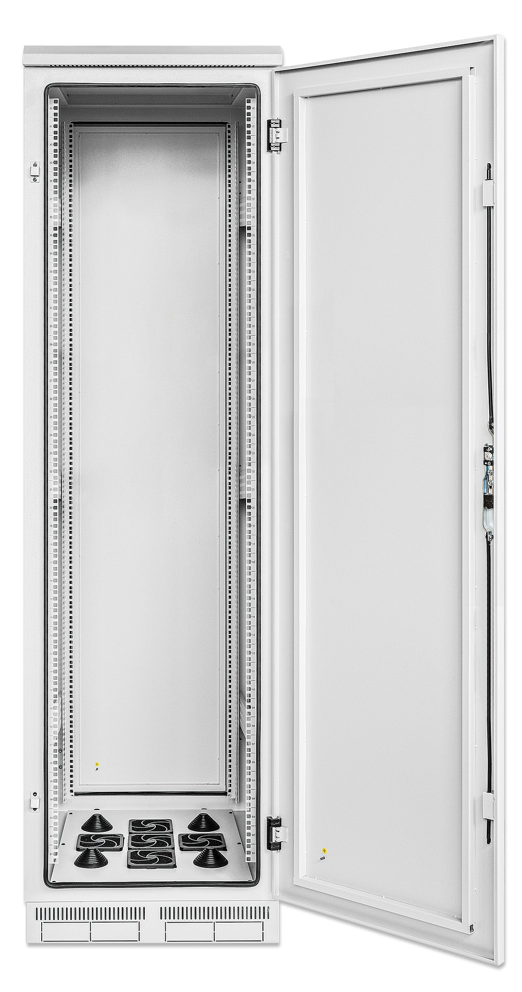 Industrial IP55 19" Network Cabinet with Integrated Fans, 42U, 800 (D) x 600 (W) mm, Gray Image 4