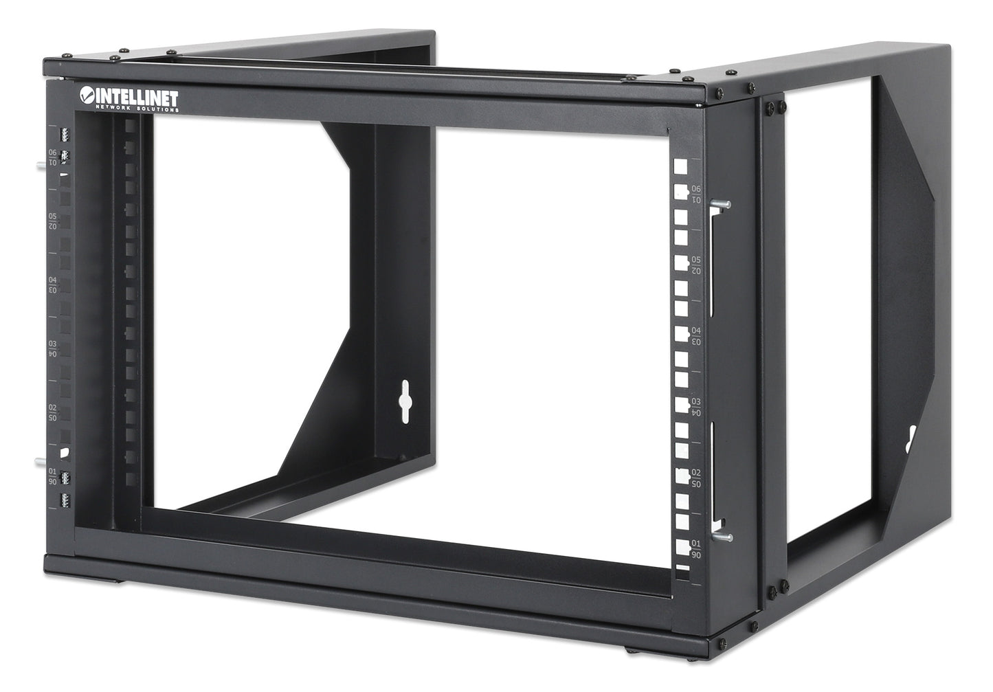 19" Wall Mount 2-Post Open Frame Network Rack, 6U Image 1