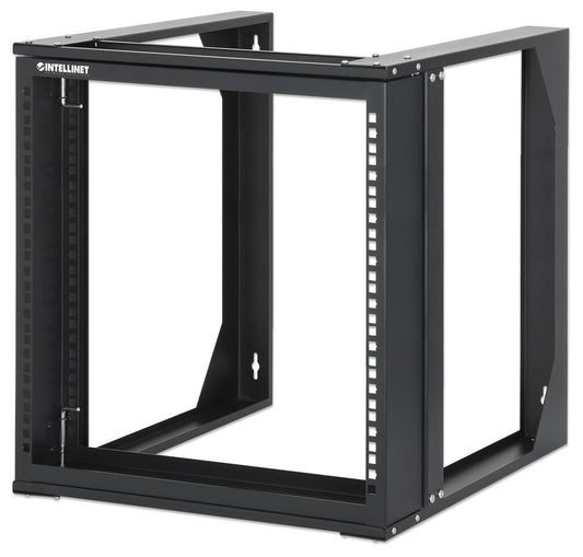 19" Wall Mount 2-Post Open Frame Network Rack, 9U Image 1