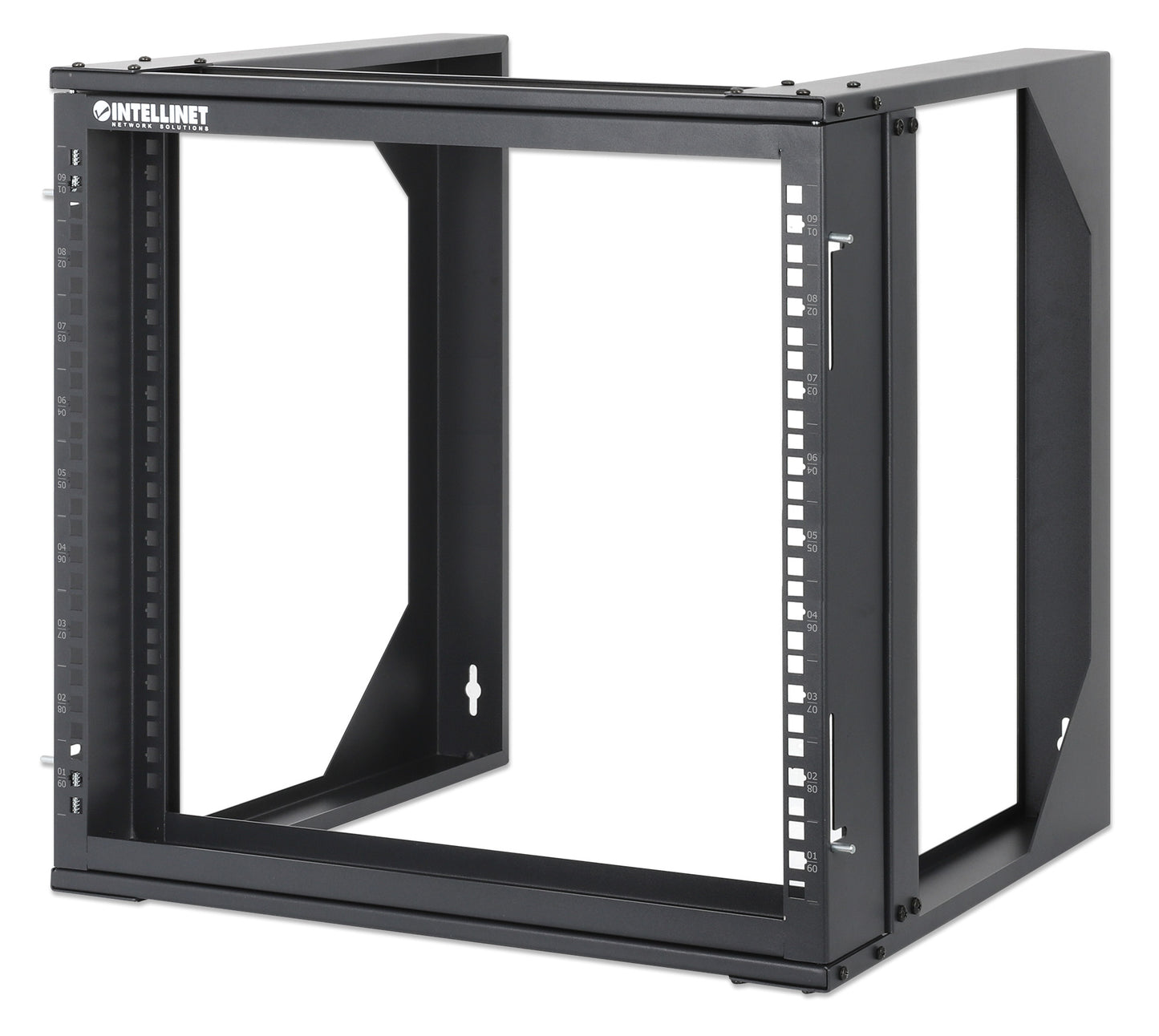 19" Wall Mount 2-Post Open Frame Network Rack, 9U Image 1