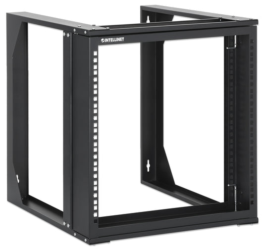 19" Wall Mount 2-Post Open Frame Network Rack, 9U Image 2