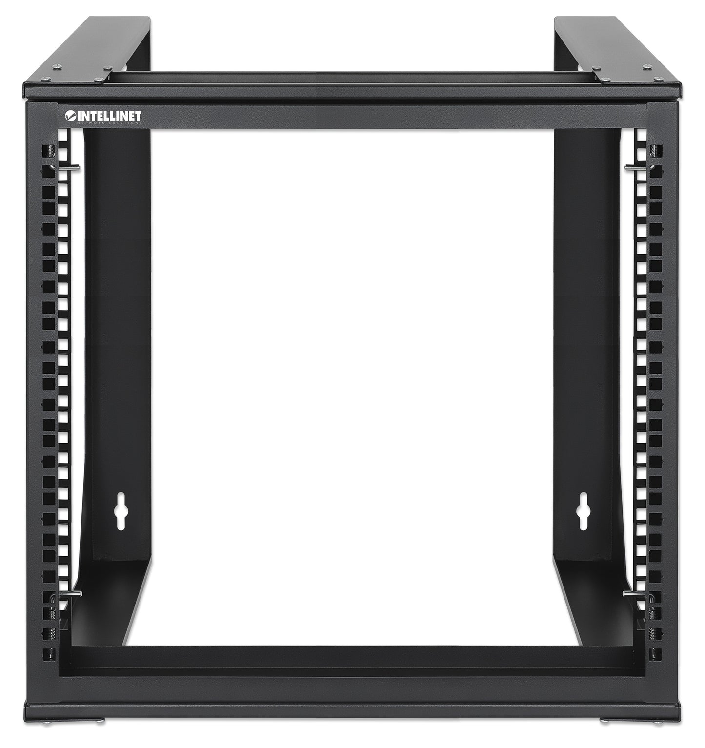 19" Wall Mount 2-Post Open Frame Network Rack, 9U Image 3