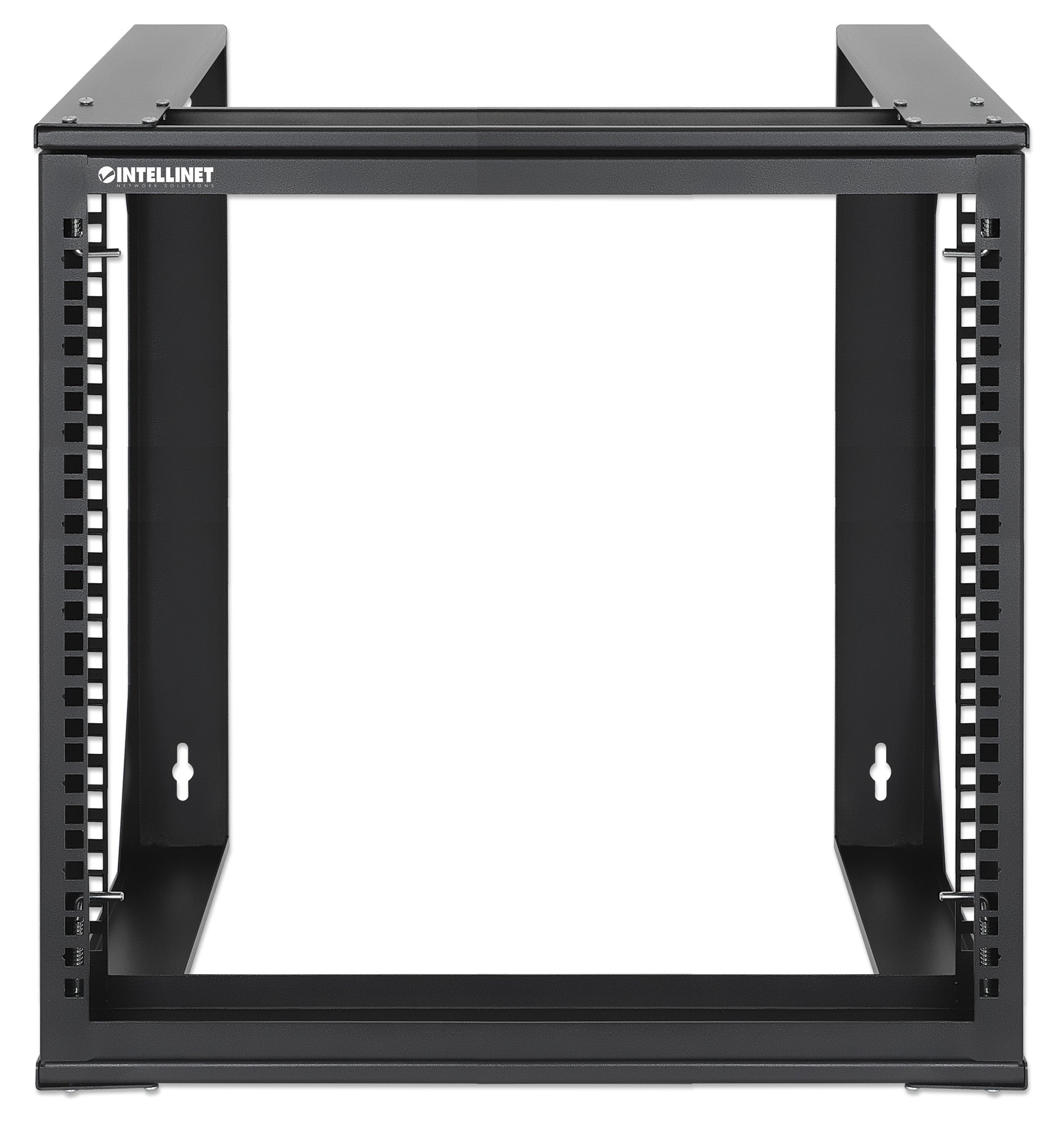 19" Wall Mount 2-Post Open Frame Network Rack, 9U Image 3