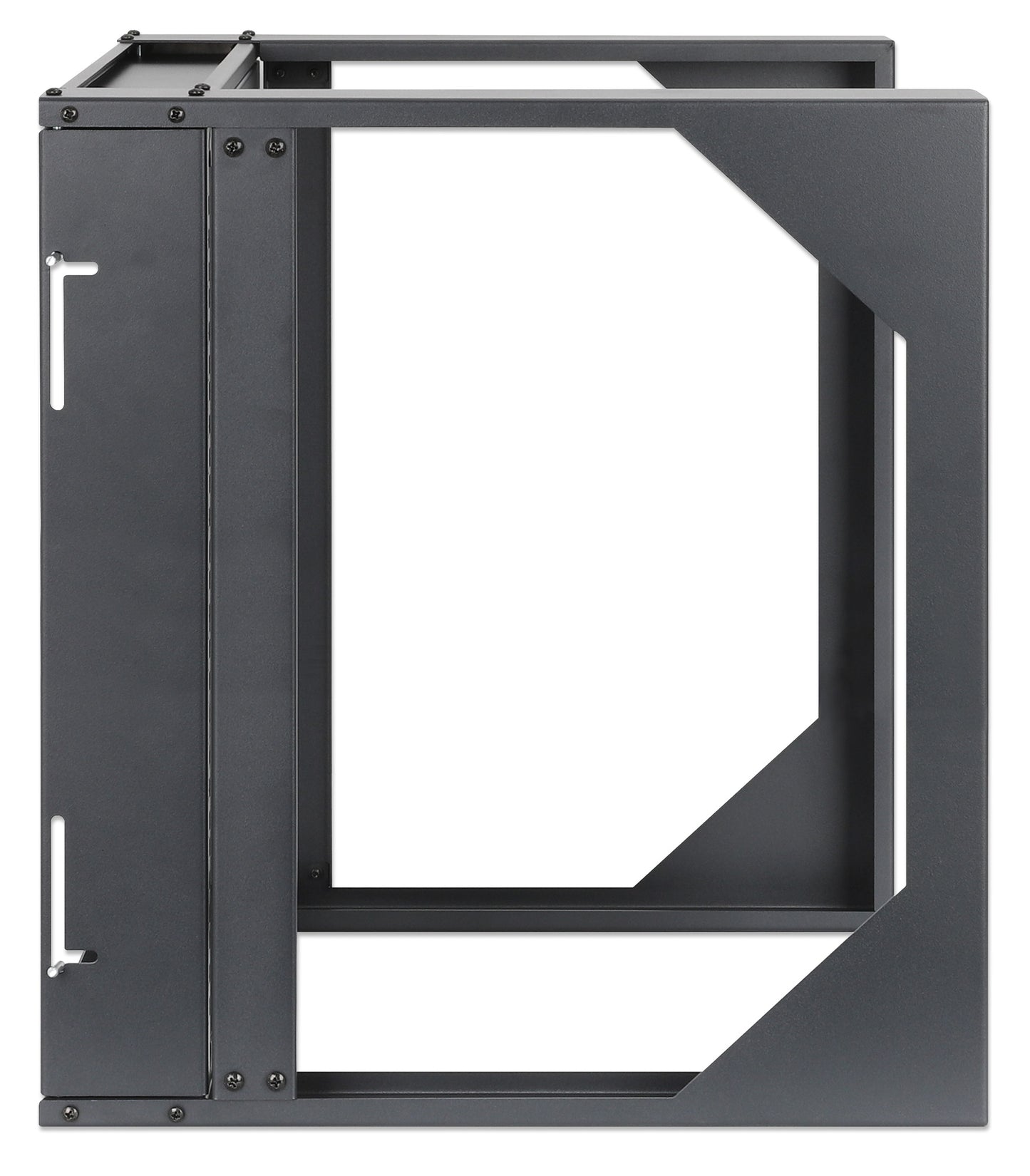 19" Wall Mount 2-Post Open Frame Network Rack, 9U Image 4