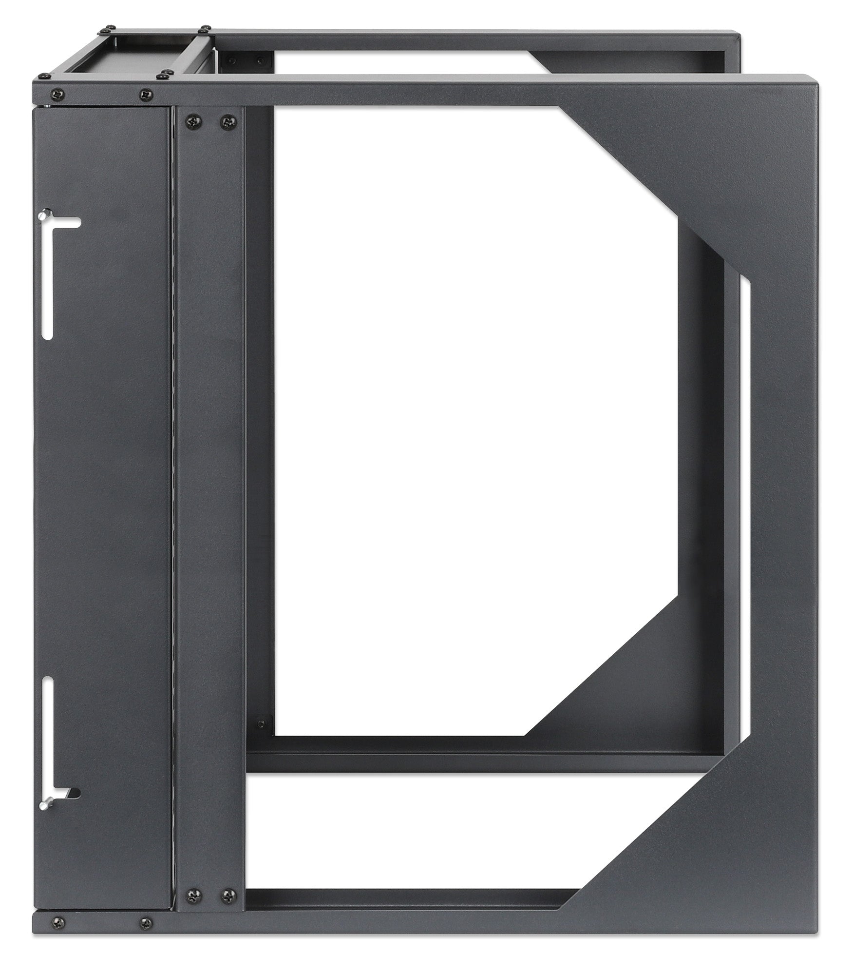 19" Wall Mount 2-Post Open Frame Network Rack, 9U Image 4