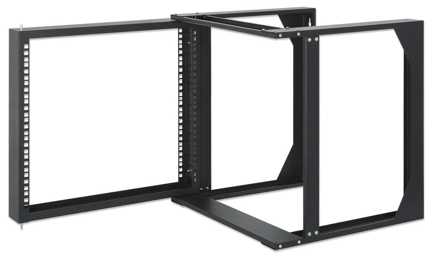 19" Wall Mount 2-Post Open Frame Network Rack, 9U Image 6