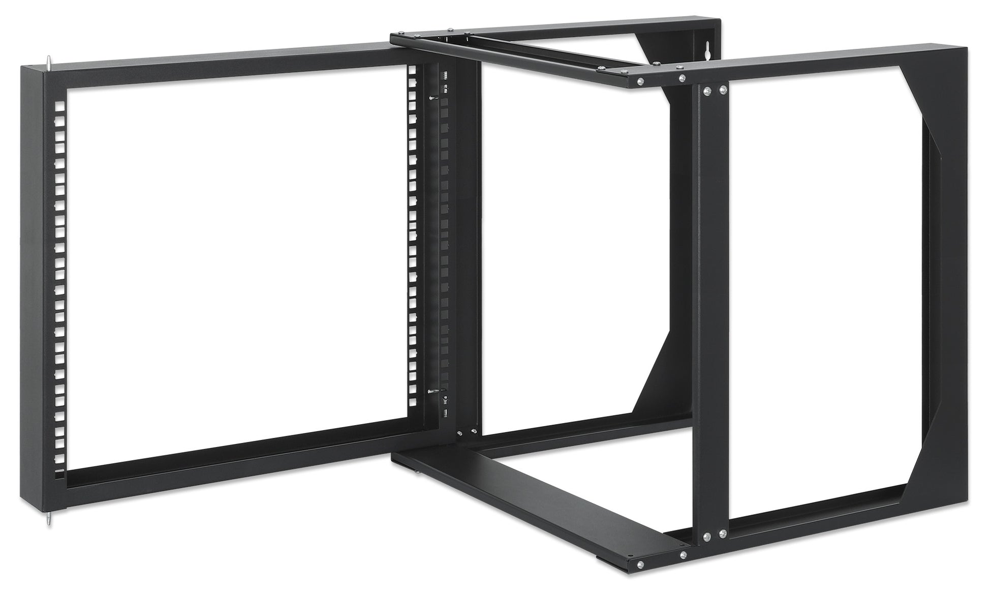 19" Wall Mount 2-Post Open Frame Network Rack, 9U Image 6