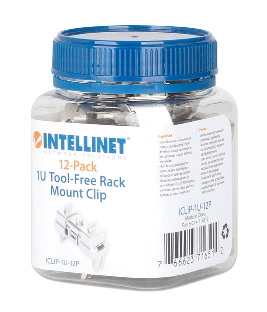 1U Tool-Free Rack Mount Clip, 12-Pack Packaging Image 2
