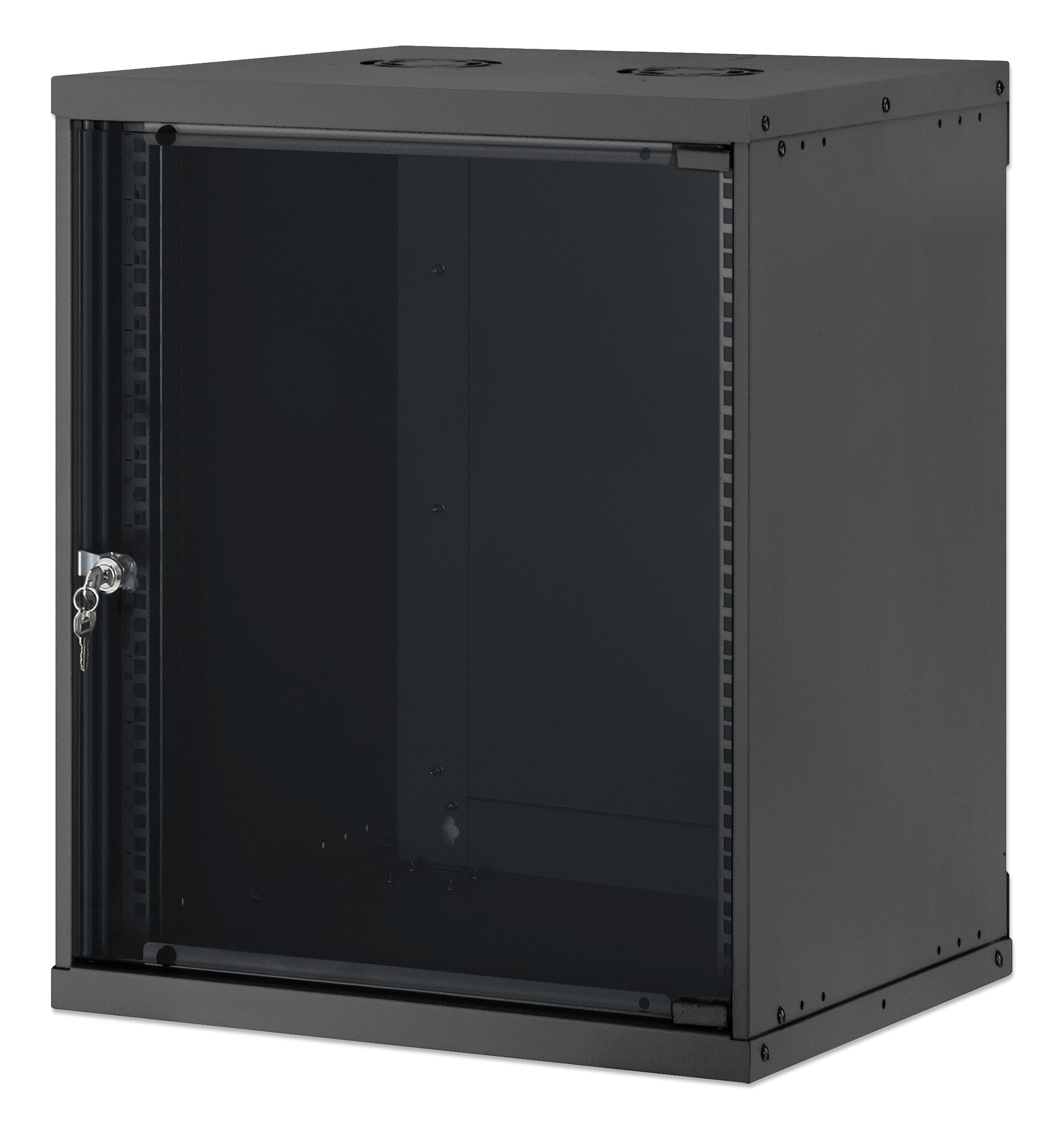12U 19" Wall Mount Network Cabinet, Basic Line, 400 mm Depth, Black Image 1