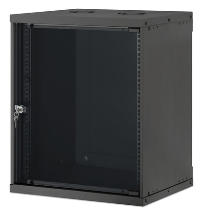 12U 19" Wall Mount Network Cabinet, Basic Line, 400 mm Depth, Black Image 1