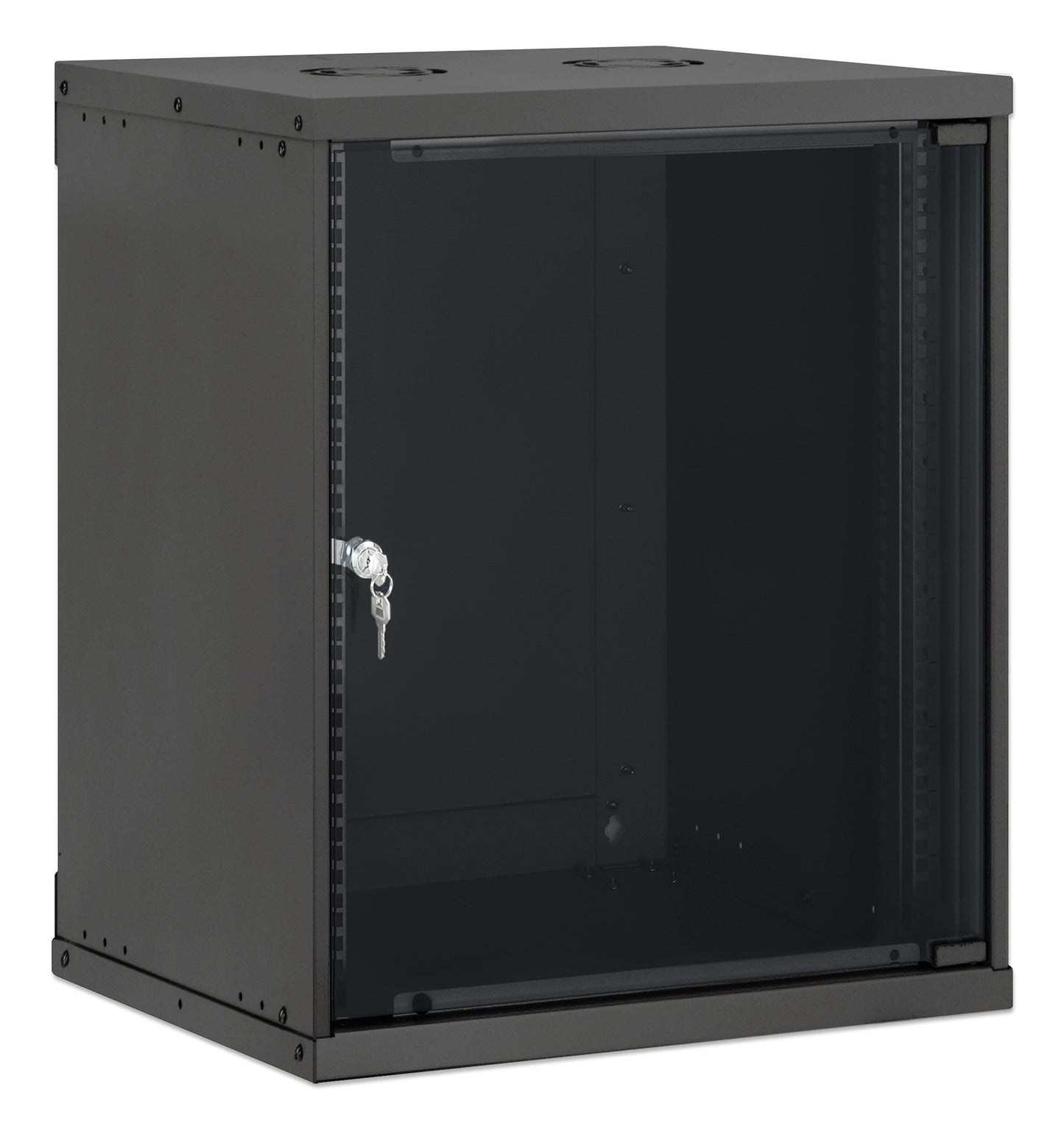 12U 19" Wall Mount Network Cabinet, Basic Line, 400 mm Depth, Black Image 2