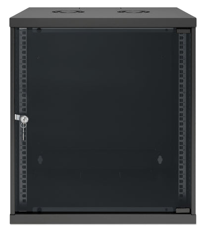 12U 19" Wall Mount Network Cabinet, Basic Line, 400 mm Depth, Black Image 3