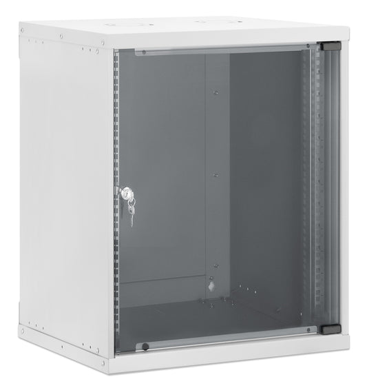 12U 19" Wall Mount Network Cabinet, Basic Line, 400 mm Depth, Gray Image 2