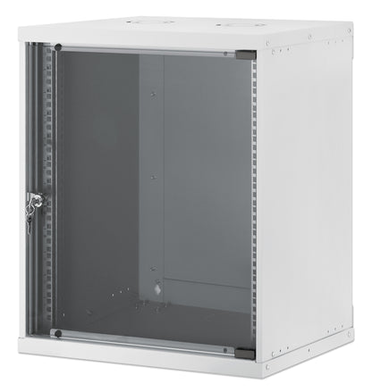 12U 19" Wall Mount Network Cabinet, Basic Line, 400 mm Depth, Gray Image 1