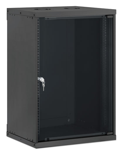15U 19" Wall Mount Network Cabinet, Basic Line, 400 mm Depth, Black Image 2