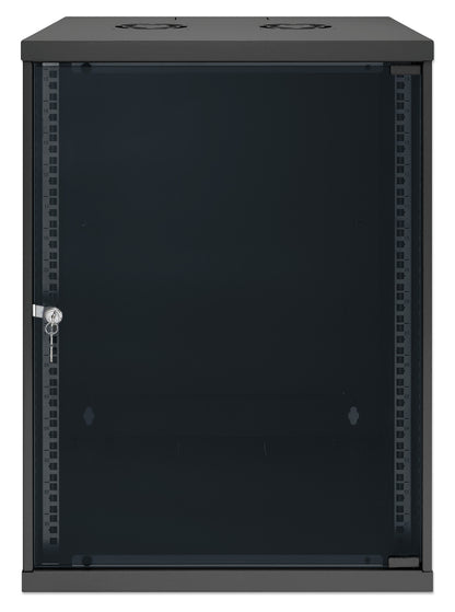 15U 19" Wall Mount Network Cabinet, Basic Line, 400 mm Depth, Black Image 3