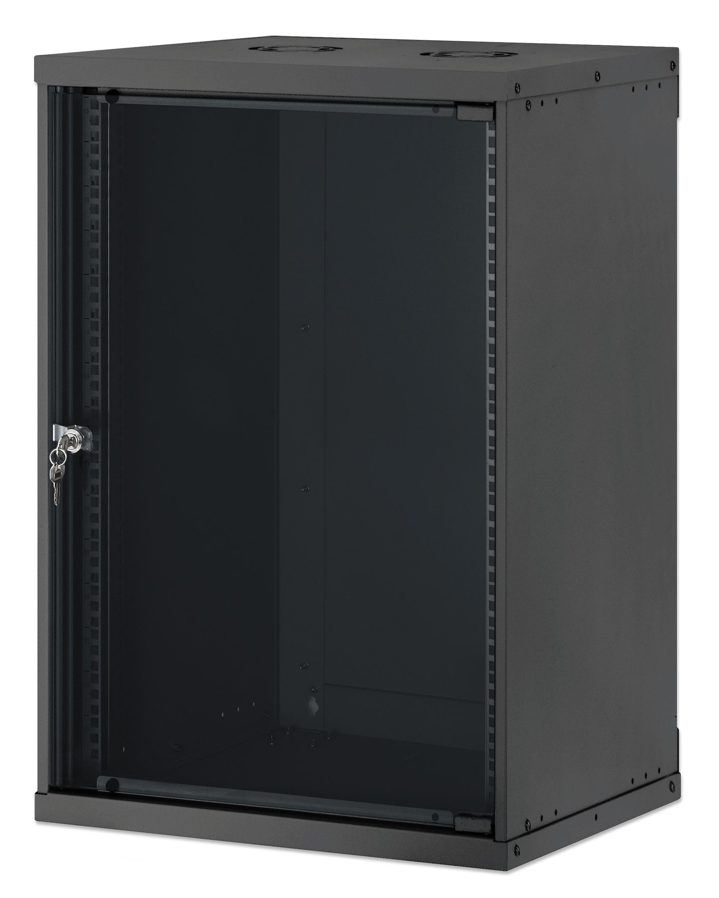 15U 19" Wall Mount Network Cabinet, Basic Line, 400 mm Depth, Black Image 1