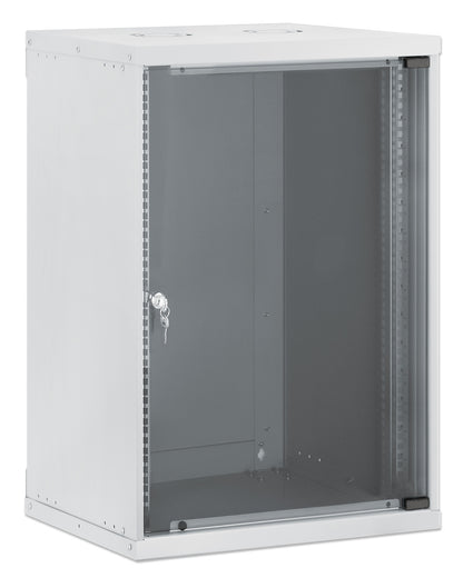 15U 19" Wall Mount Network Cabinet, Basic Line, 400 mm Depth, Gray Image 2