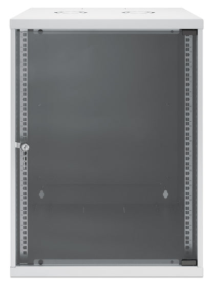 15U 19" Wall Mount Network Cabinet, Basic Line, 400 mm Depth, Gray Image 3
