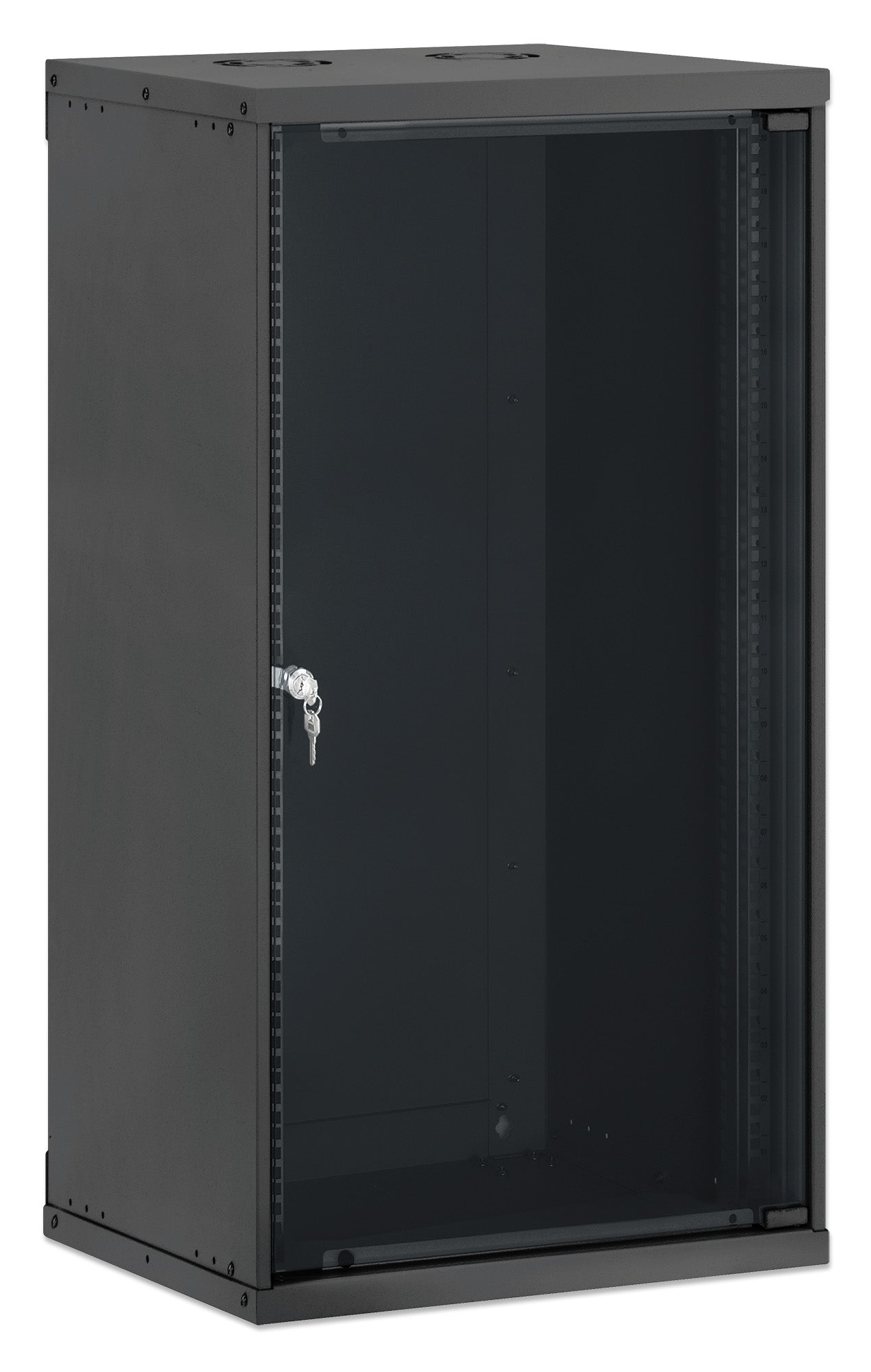 20U 19" Wall Mount Network Cabinet, Basic Line, 400 mm Depth, Black Image 2