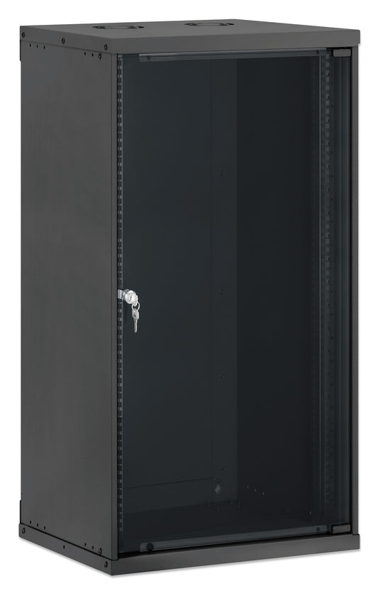 20U 19" Wall Mount Network Cabinet, Basic Line, 400 mm Depth, Black Image 2