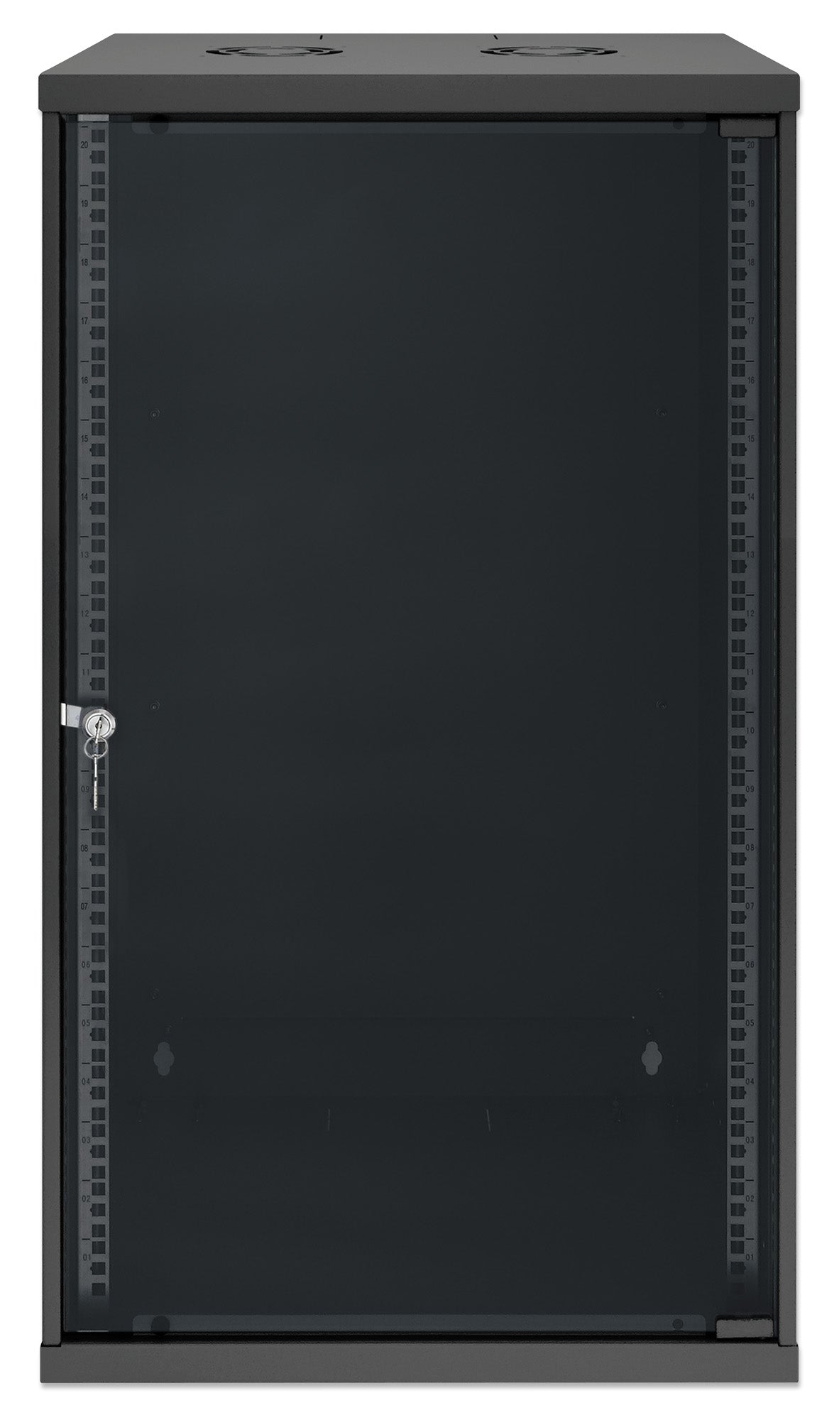 20U 19" Wall Mount Network Cabinet, Basic Line, 400 mm Depth, Black Image 3