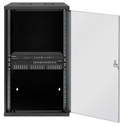 20U 19" Wall Mount Network Cabinet, Basic Line, 400 mm Depth, Black Image 4