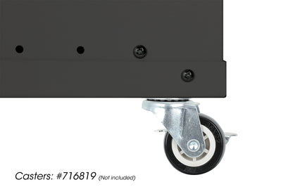 20U 19" Wall Mount Network Cabinet, Basic Line, 400 mm Depth, Black Image 8