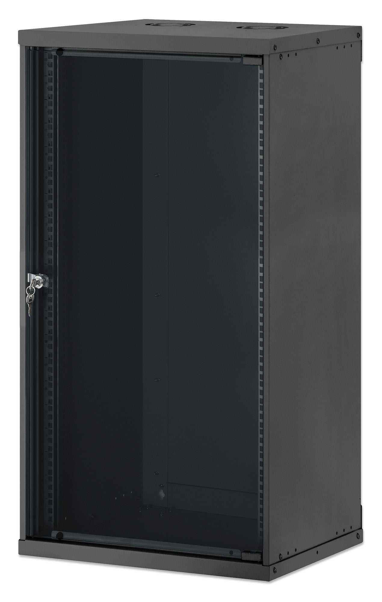 20U 19" Wall Mount Network Cabinet, Basic Line, 400 mm Depth, Black Image 1