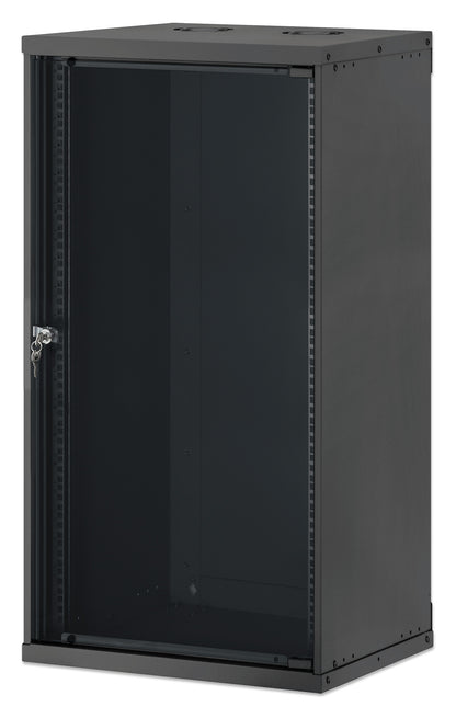 20U 19" Wall Mount Network Cabinet, Basic Line, 400 mm Depth, Black Image 1