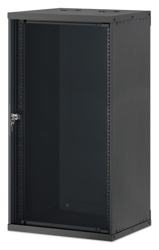 20U 19" Wall Mount Network Cabinet, Basic Line, 400 mm Depth, Black Image 1