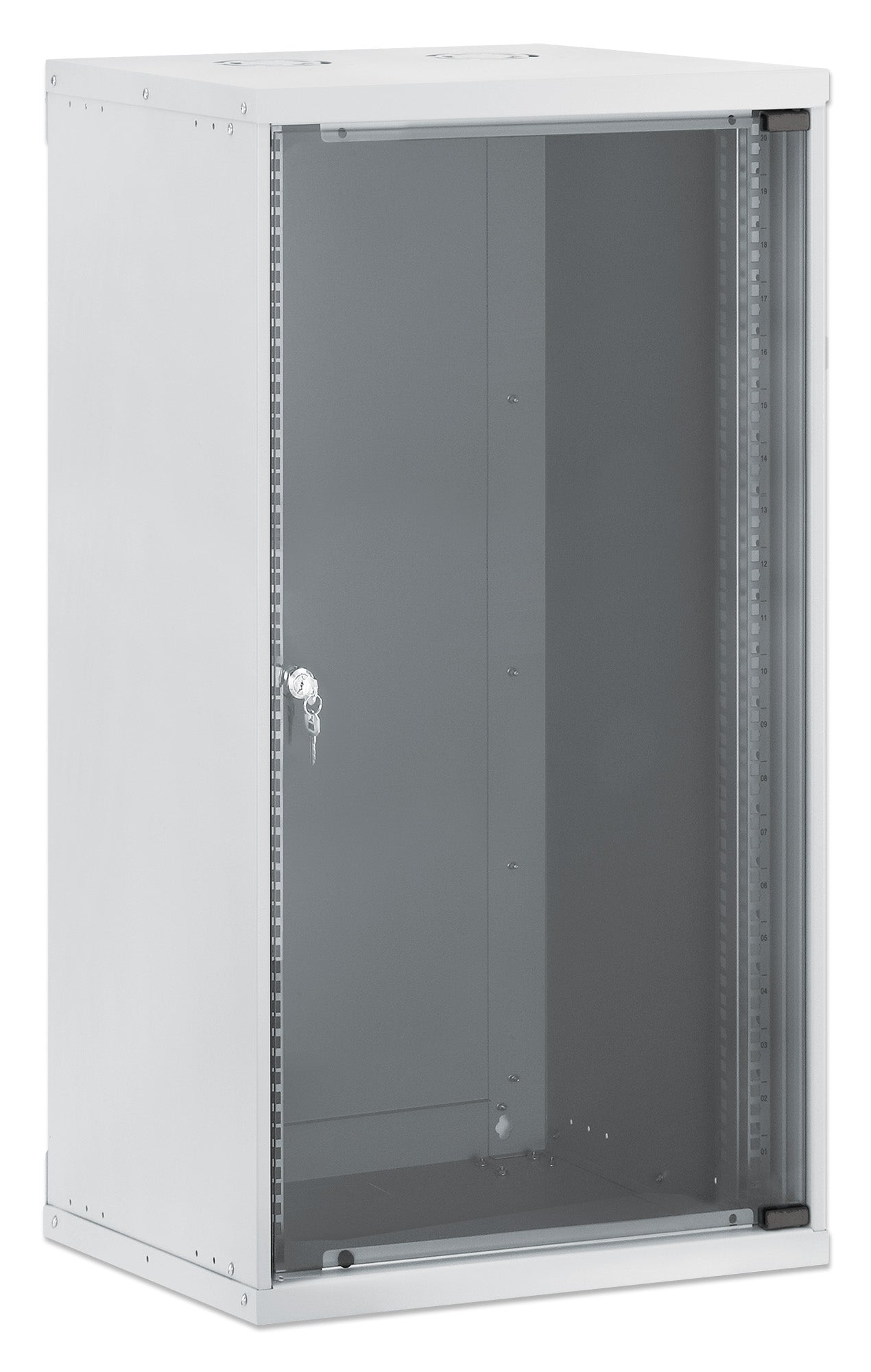 20U 19" Wall Mount Network Cabinet, Basic Line, 400 mm Depth, Gray Image 2