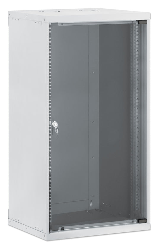 20U 19" Wall Mount Network Cabinet, Basic Line, 400 mm Depth, Gray Image 2