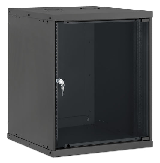 12U 19" Wall Mount Network Cabinet, Basic Line, 560 mm Depth, Black Image 2