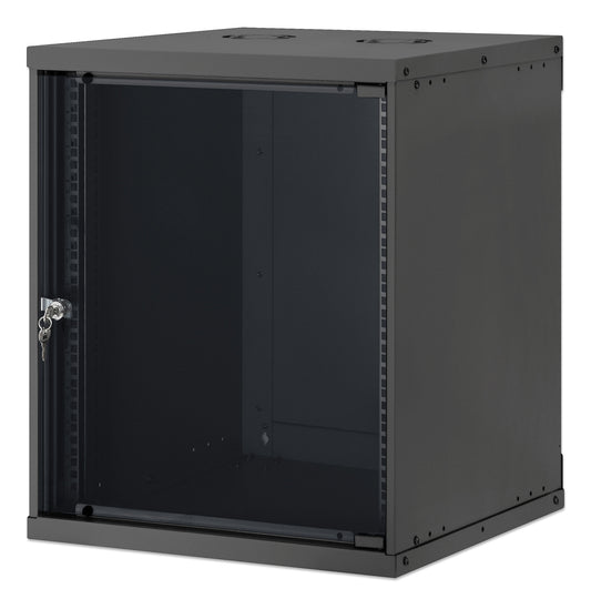 12U 19" Wall Mount Network Cabinet, Basic Line, 560 mm Depth, Black Image 1